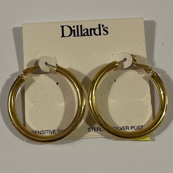 NEW Gold Hoop Earrings from Dillards. - Picture 1 of 1